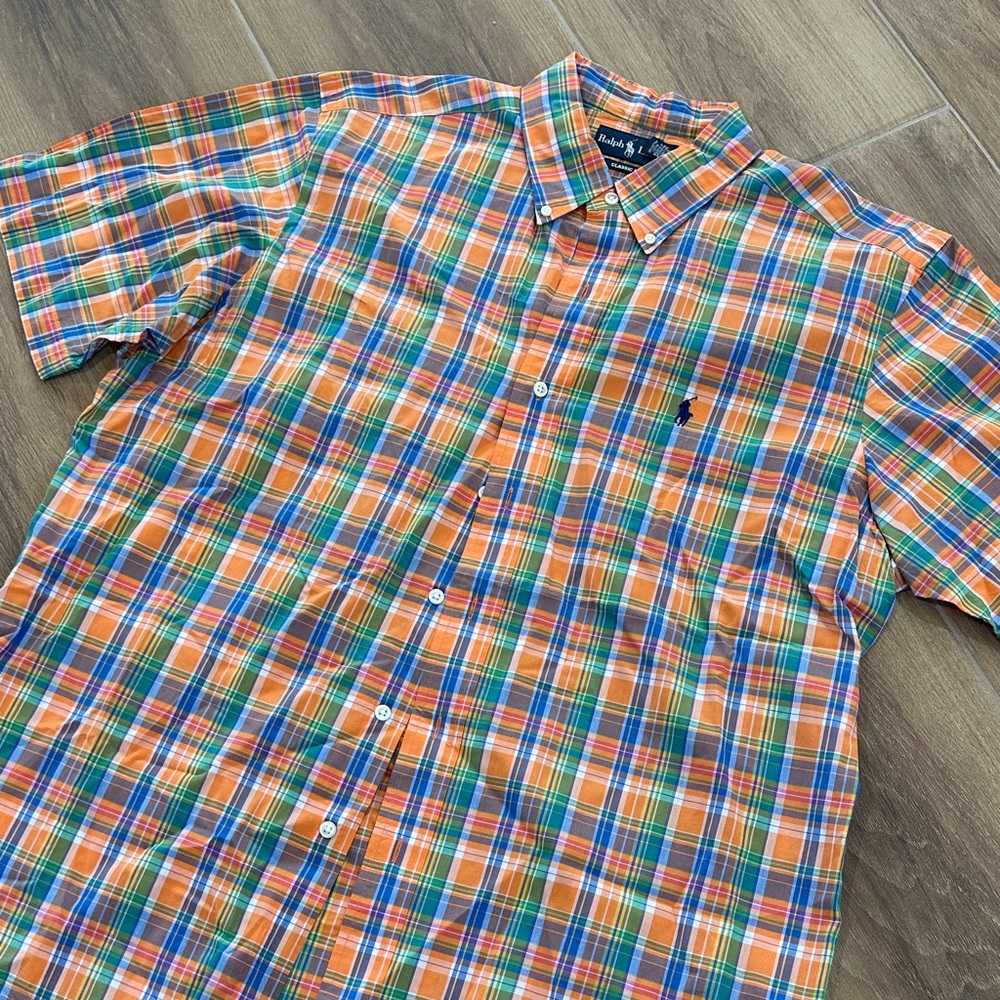 Ralph Lauren Plaid Short-Sleeve Dress Shirt